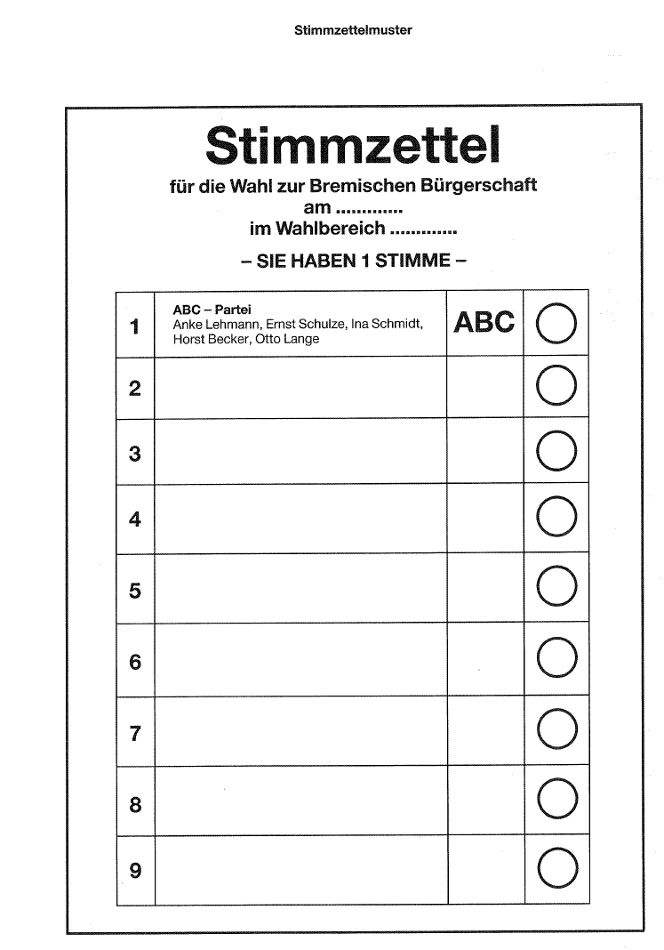 Transparenzportal Bremen - Bremische Landeswahlordnung (BremLWO) Vom 23 ...